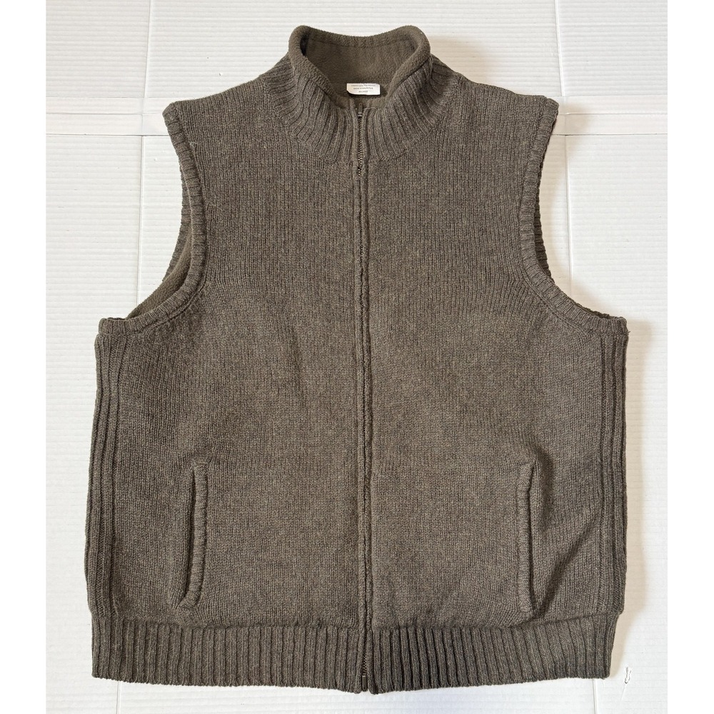 PENDLETON - Men's 100% Shetland Wool Fleece Lined Reversible Zip Vest - Medium
